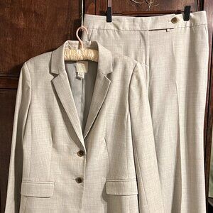 J CREW SUPER 120s SUITING BLAZER AND FAVORITE FIT TAB TROUSERS